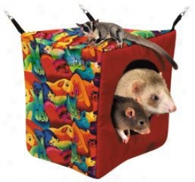 Super Slepers Cube Bed For Small Animals - Multicolor - 10 L X 10 W X 10 H