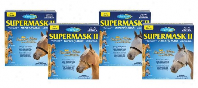 Supermask Ii Shimmer Weave Horse Fly Mask With O Ears
