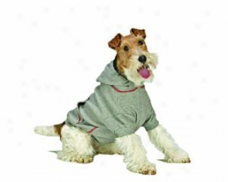Thermal Hoodie Dog Sweater - Gray - 2 Extra Large