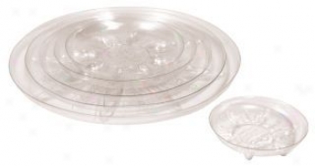 Vinyl Saucer For Plants - Clear - 10 Inch