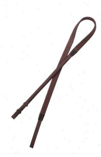 Weaver Economy Leather Rubber Webbed Reins - Brown