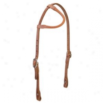 Weaver Rolled Sliding Ear Stitched Headstall - Horse