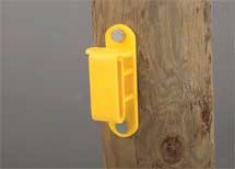 Wood Post Tape Insulator - Yellow - 25 Pack