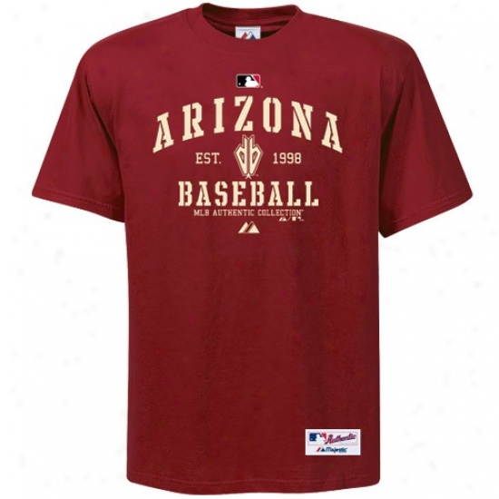 Arizona Diamondbacks Apparel: Majestic Arizona Diamondbacks Sedona Red Ac Clasdic T-shirt
