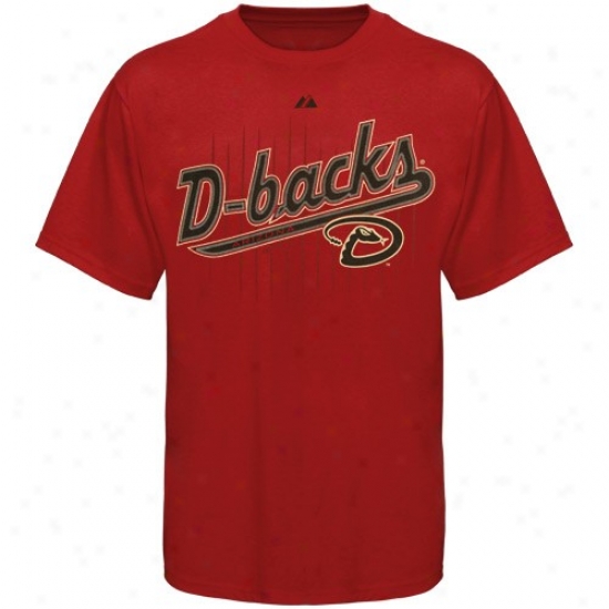 Arizona Diamondbacks Apparel: Majestic Arizona Diamondbacks Youth Red Pinstitch T-shirt
