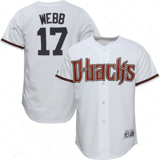 Arizona Diamondbacks Jersey : Majestic Arizona Diamondbacks #17 Brandon Webb White Replica Baseball Jersey