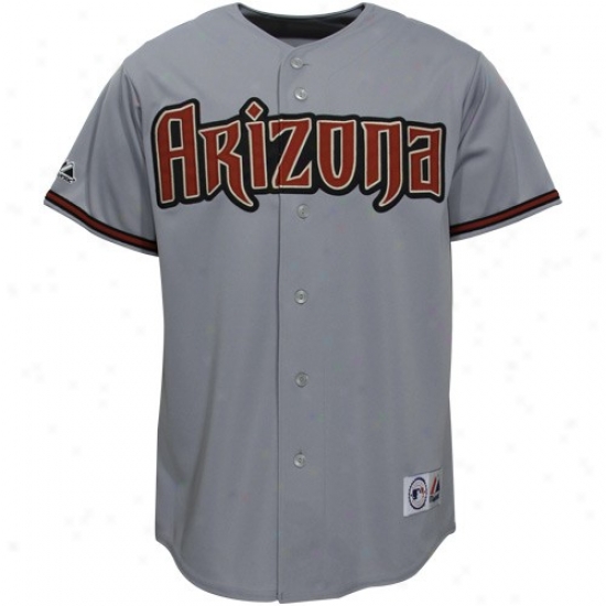 Arizona Diamondbacks Jersey : Majestic Arizona Diamohdbacks Grey Replica Baseball Jersey
