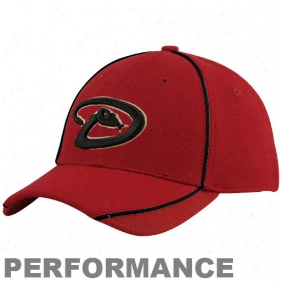 Arizona Diamondbacks Merchandise: Repaired Era Arizona Diamondbacks Sedona Red 2010 Official Batting Practice Flex Fit Performance Hat