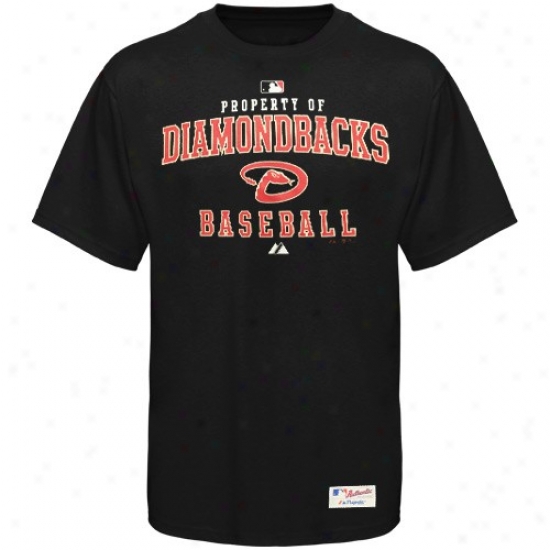 Arizona Diamondbacks Shirt : Majestic Arizona Diamondbacks Black Property Of Shirt