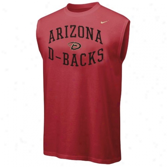Arizona Diamondbacks Shirt : Nike Arizona Diamondbacks Sedona Red Team Logo Sleeveless Shirt
