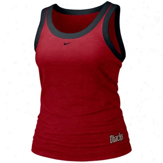 Arizona Diamondbafs T Shirt : Nike Arizona Diamondbacks Ladies Sedona Red Mlb Tank Top