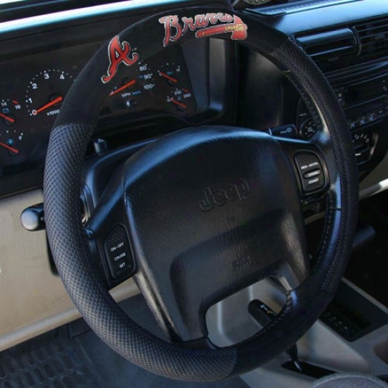 Atlanta Braves Black Steering Wheel Cover