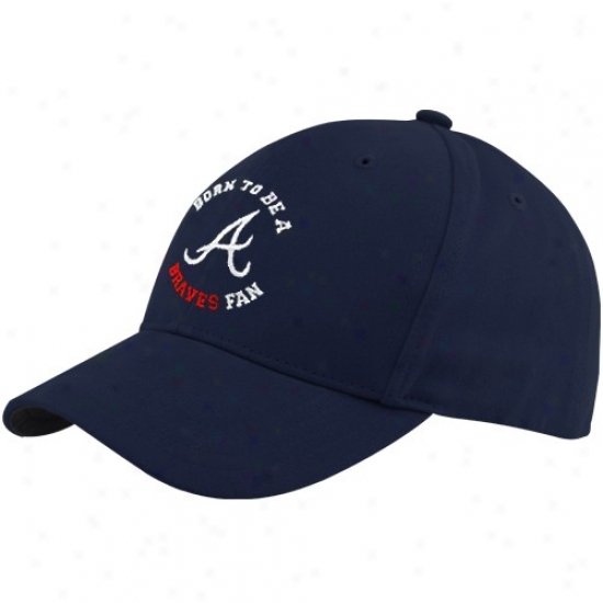 Atlanta Braves Hat : Twins '47 Atlanta Braves Toddler Navy Blue Born To Be A Fan Adjustable Hat