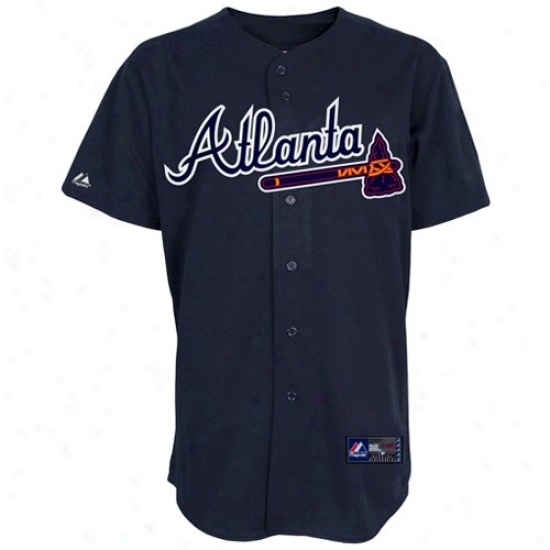 Atlanta Braves Jerseys : Majestic Atkanta Braves Ships of war Blue Replica Baseball Jerseys