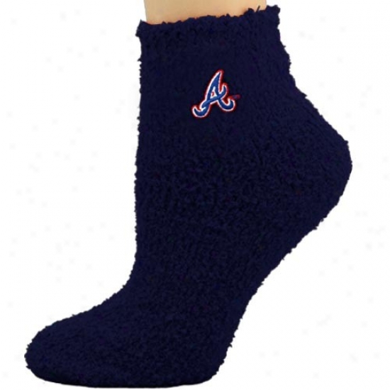 Atlanta Braves Ladies Navy Blue Sleepsoft Ankle Socks