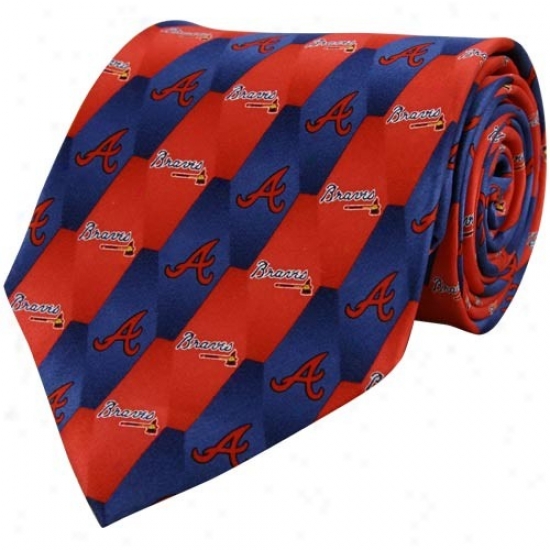 Atlanta Braves Pzttern 1 Silk Tie