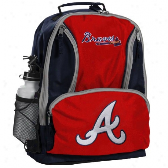 Atlanta Braves Youth Red Embroidered Team Logo Backpack