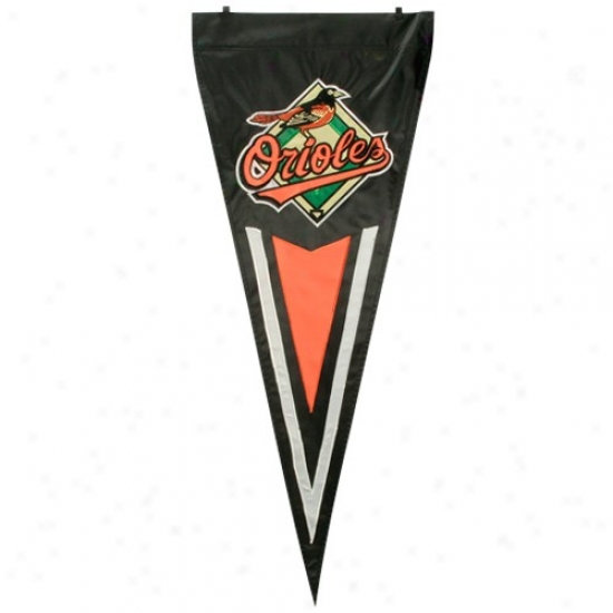 Baltimore Orioles Banners : Baltimore Orioles Black Premium Quality Pennant
