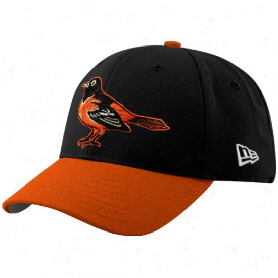 Baltimore Orioles Gear: New Era Baltimore Orioles Black-orange Pinch Hitter Adjustabls Hat