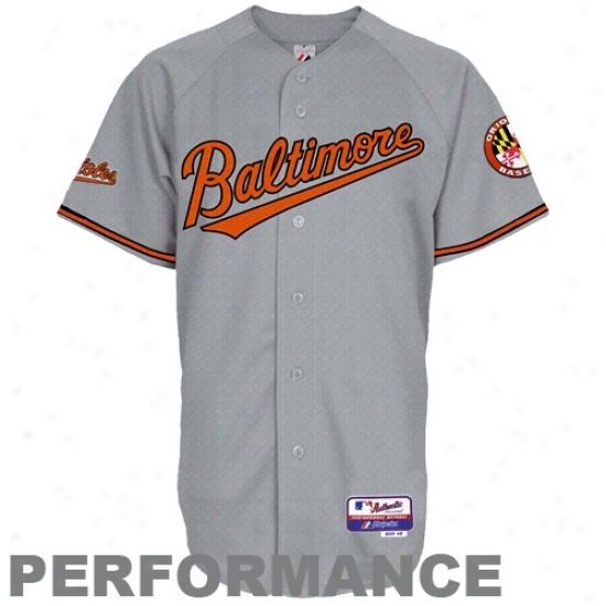 Baltimore Orioles Jerseys : Majestic Baltimore Orioles Authentic On-field Grow ~ Base Performance Jersey-gray