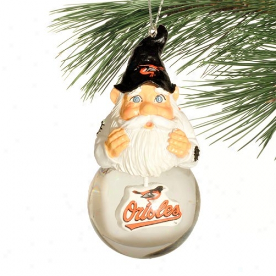 Baltimore Orioles Light-up Gnome Snowgloge Christmas Decorate