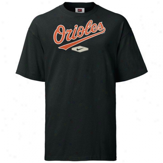 Baltimore Orioles Shirts : Nike Baltimore Orioles Black Youth Practice Shirts