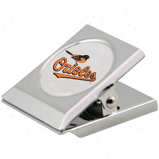 Baltimore Orioles Silver Magnetic Heavy Duty Chip Clip