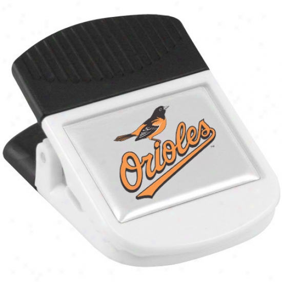 Baltimore Orioles White Magnetic Chip Clip