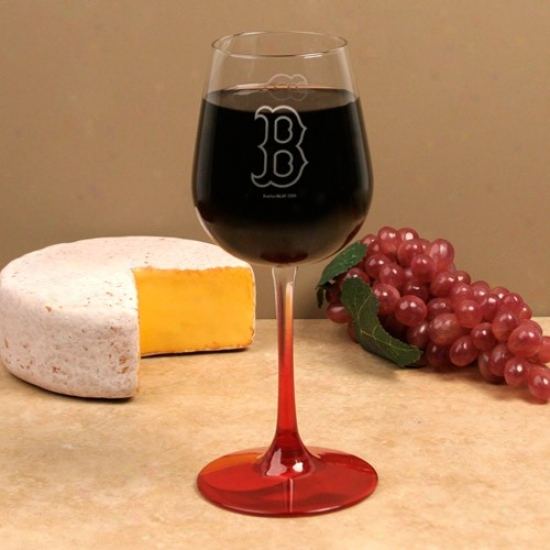 Boston Red Sox 16 Oz. Wine Glass