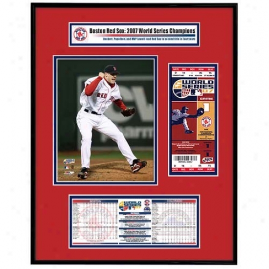 Boston Red Sox 2007 World Series Ticket Fabricate Jr.- Game 2 Jonathan Papelbon