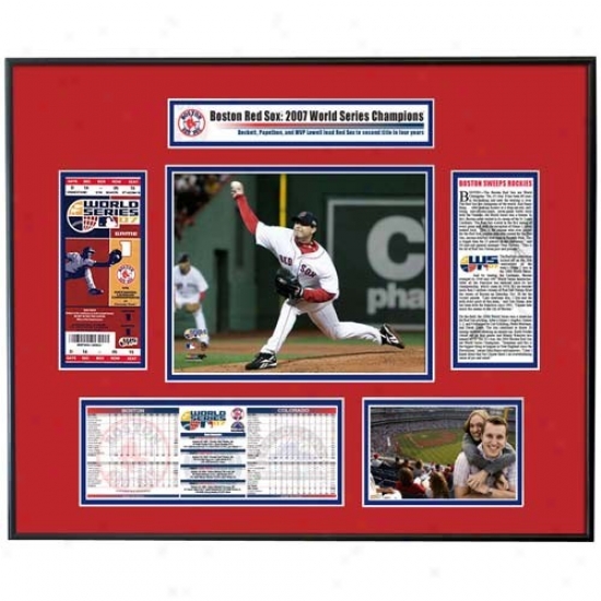 Boston Red Sox 2007 World Series Ticket Frame- Game 1 Winner Josh Beckett