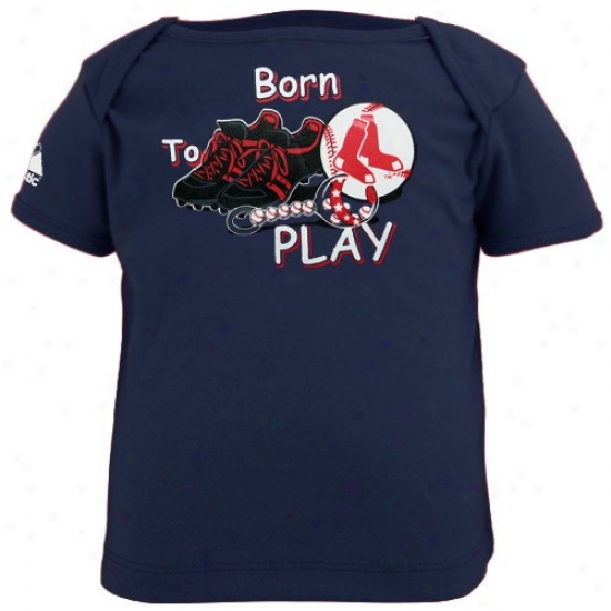 Boston Red Sox Dress: Majestic Boston Red Sox Navy Blue Infant Born To Play T-shirt