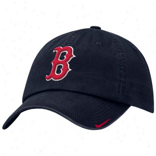 Boston Red Sox Cap : Nike Boston Red Sox Navy Blue Stadium Adjuqtable Cap