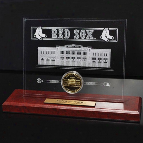 Boston Red Sox Fenway Park 24kt Gold Etched Acrylic