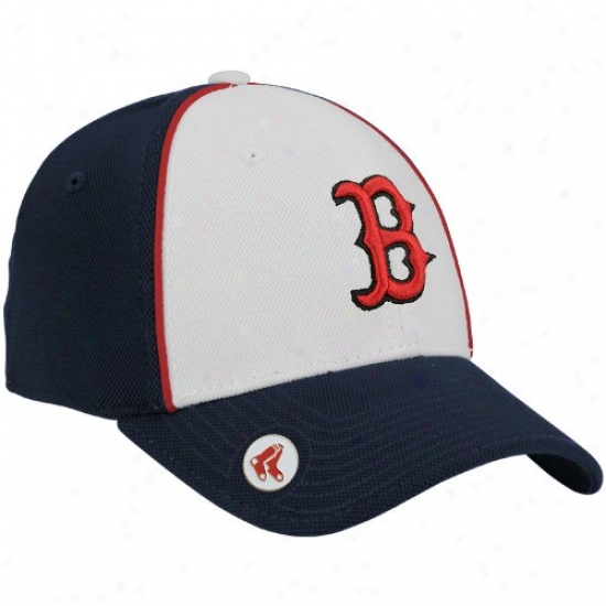 Boston Red Sox Hat : New Era Boston Red Sox Navy Blue Fore Ball Marker Flex Fit Cardinal's office
