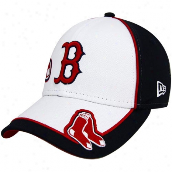Boston Red Sox Hat : New Era Boston Red Sox Youth Navy Blue-white Wazbon Adjustable Hat