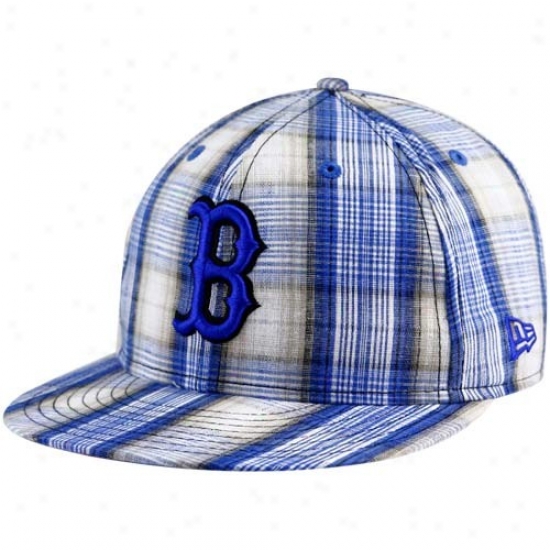 Boston Red Sox Hats : New Epoch Boston Red Sox Royal Blue Overplaid Fitted 59fifty Hats