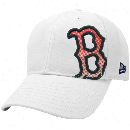Boston Red Sox Hats : New Era Boston Red Sox White Dot Shimmer Flex Fit Hats