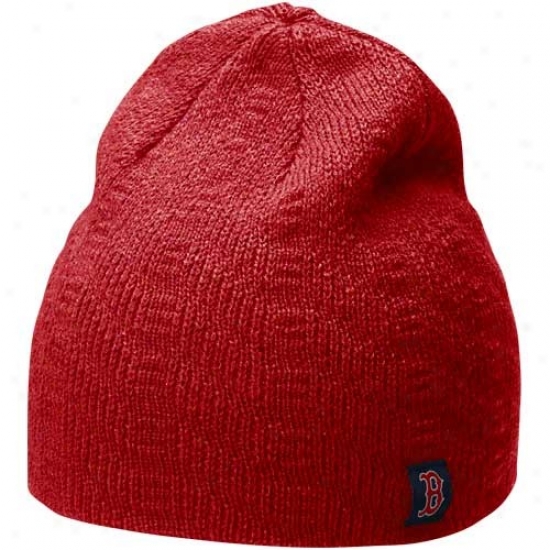Boston Red Sox Hats : Nike Boston Red Sox Ladies Red Knit Beanie