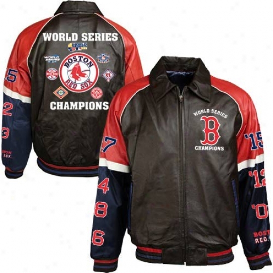 Boston Red Sox Jackets : Boston Red Sox 2007 Mlb World Series Champions Leather Jackets