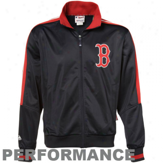 Boqton Red Sox Jackets : Majestkc Boston Red Sox Navy Blue Therma Base Performance Trail Jackets