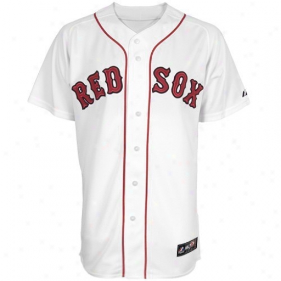 Boston Red Sox Jersey : Majestic Boston Red Sox Boy Whit Replica Baswball Jersey