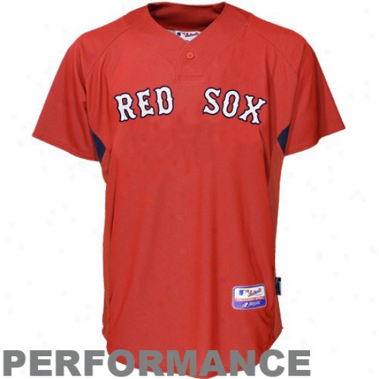 Boston Red Sox Jersey : Majestic Boston Red Skx Cardinal Batting Practice Baseball Jersey