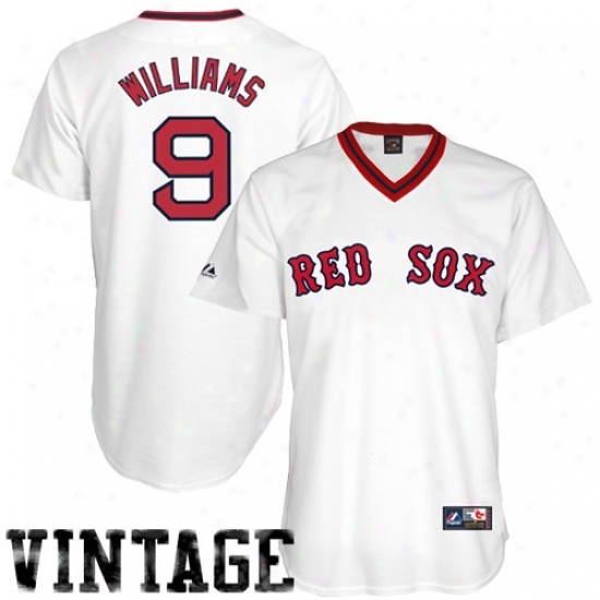 Boston Red Sox Jerseys : Majestic Boston Red Sox #9 Ted Williams White Cooperstown Baseball Jerseys