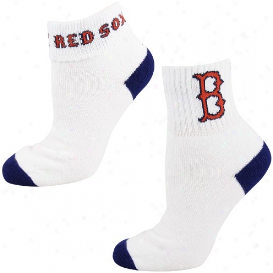 Boston Red Sox Ladies 9-11 Fold Over Socks