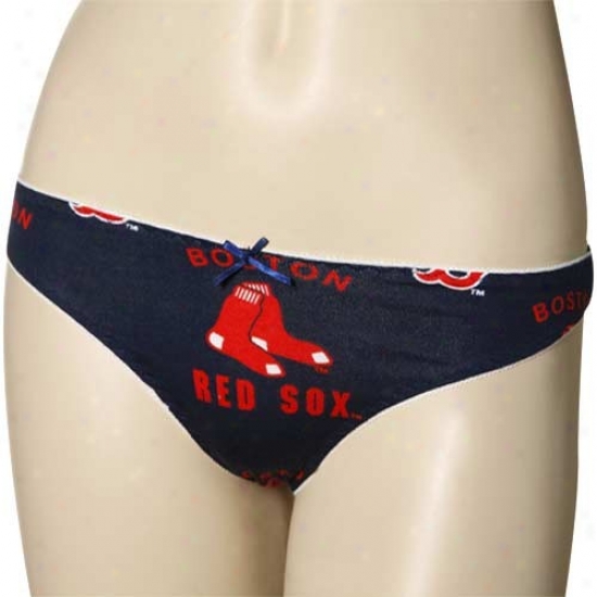 Boston Red Sox Ladies Navy Blue Maverick Thong Underwear