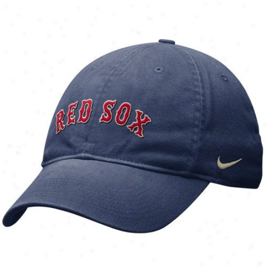 Bowton Red Sox Merchanrise: Nike Boston Red Sox Navy Blue Getaway Day Relaxed Swoosh Flex Hat
