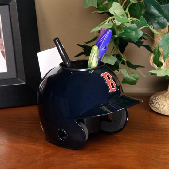 Boston Red Sox Navy Blue Mini Baseball He1met Desk Caddy