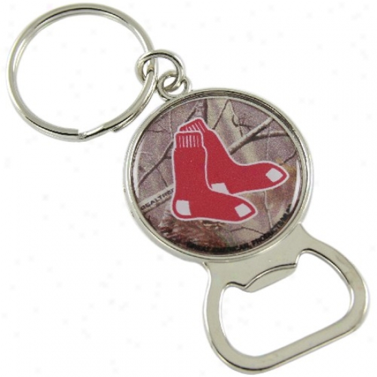 Boston Red Sox Real Tree Camo Bottle Opener Keychain