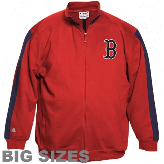 Boston Red Sox Stuff: Majestic Boston Red Sox Red Tracker Big Sizes Full Zip Jacket
